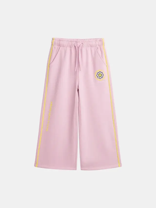 Παιδικό Παντελόνι Φόρμας για Κορίτσια Smiley Pants ΡΟΖ