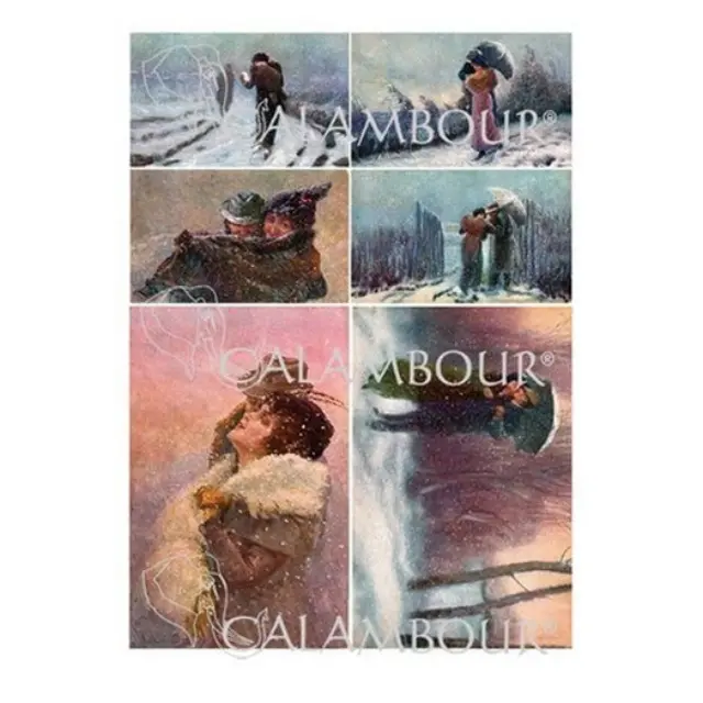 Ριζόχαρτο Calambour 30x45cm, Χριστουγεννιάτικο, Ζευγάρι