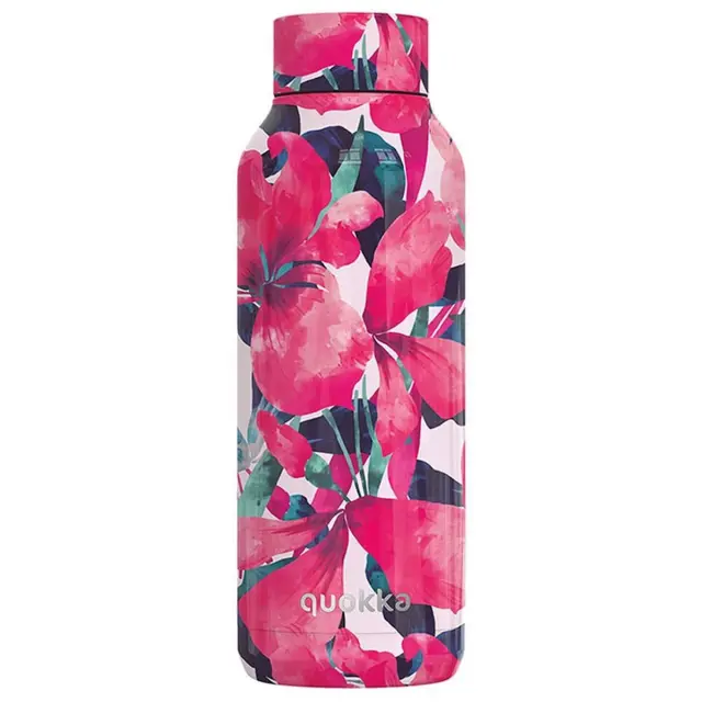 Quokka Solid Μπουκάλι Θερμός Ανοξείδωτο 510ml Pink Bloom -11988