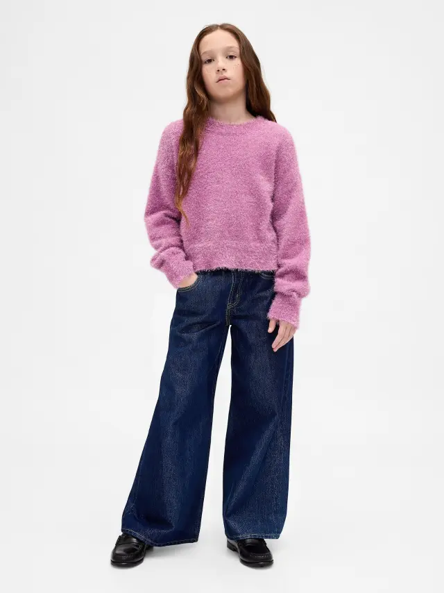 Παιδικό Low Rise Baggy Metallic Τζιν Παντελόνι Dark wash