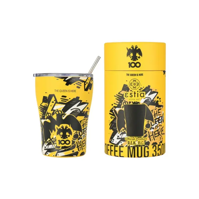 Θερμός Coffee Mug ΑΕΚ BC Edition the Queen is Here 350ml / 27261 (Estia)