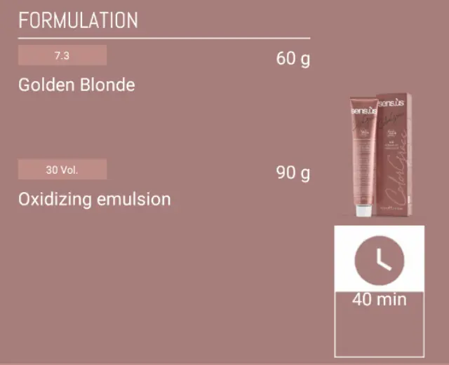 Sensus Color Grace M3K 7.3 Golden Blonde 100ml - (μόνιμη βαφή ξανθό ντορέ) 3