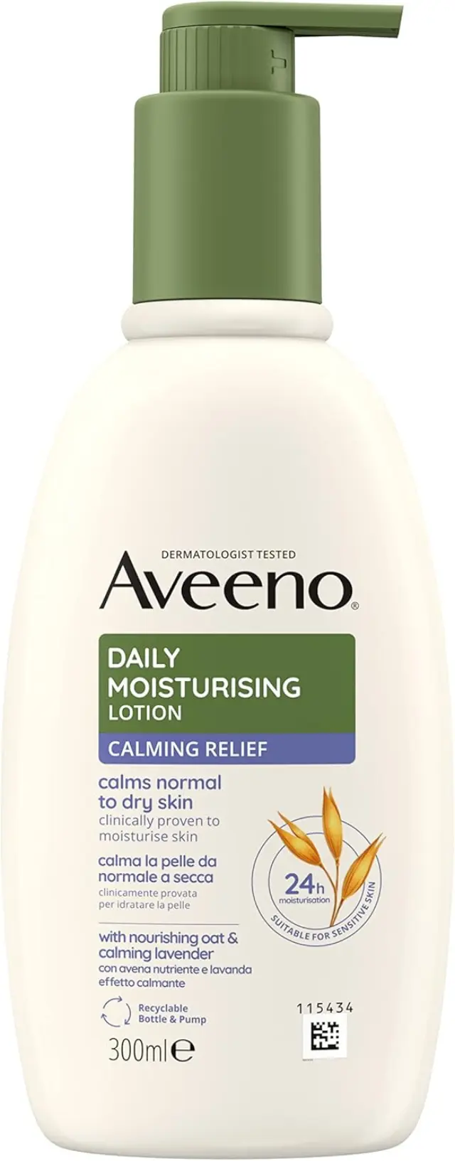 AVEENO Daily Moisturising Lotion Calming Relief Ενυδατικό Γαλάκτωμα Σώματος με Άρωμα Λεβάντας 300ml