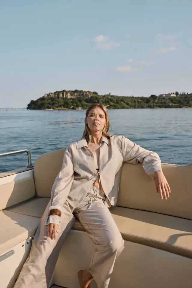 Aruelle Breeze Set Long Με Παντελόνι Μακρύ Glowing Beige