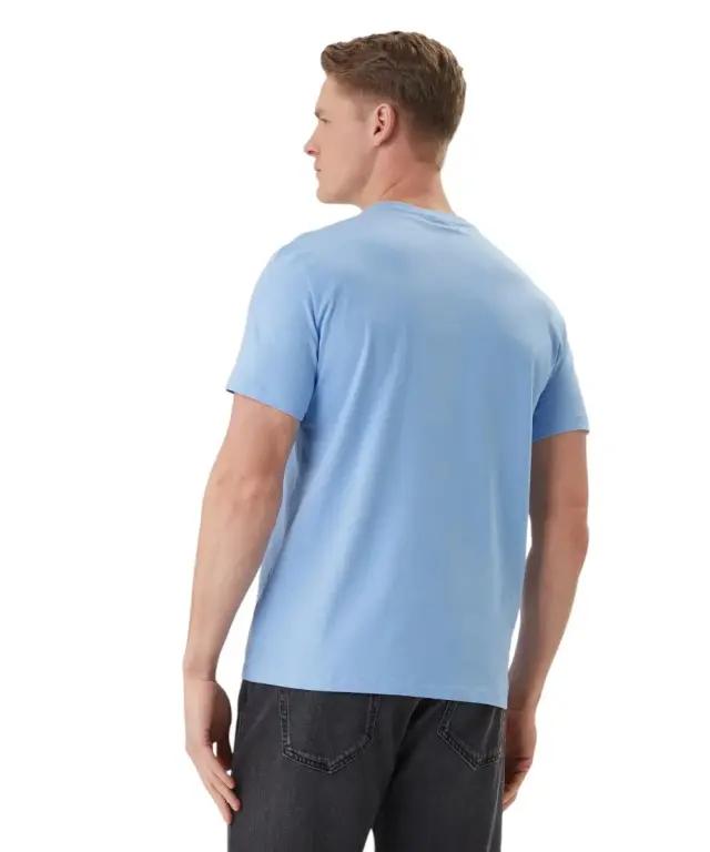 Calvin Klein - Ανδρικό T-shirt Classic Monogram Tee Regular Fit LV04RD254G-C32 Γαλάζιο - XL 2