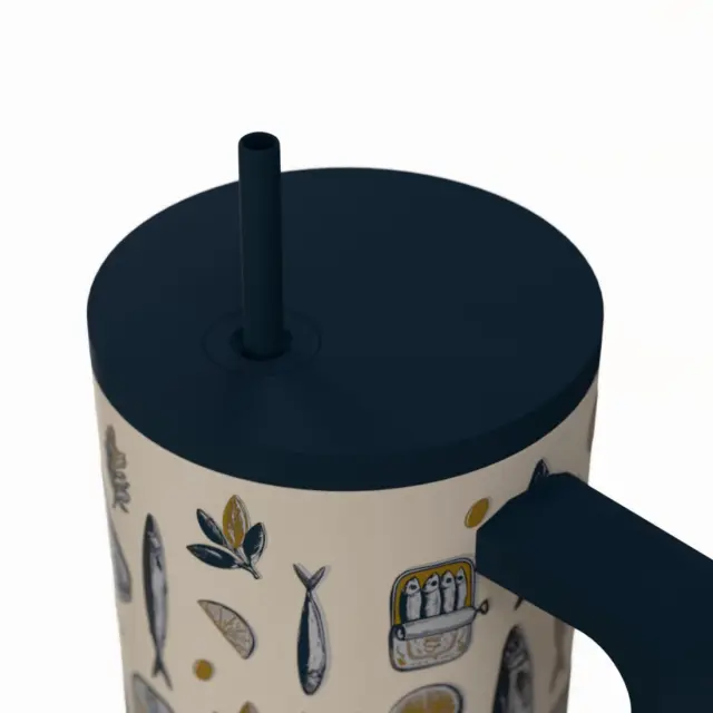 Estia Θερμός Straw Tumbler Xl Save The Aegean 900Ml Salt Life 3
