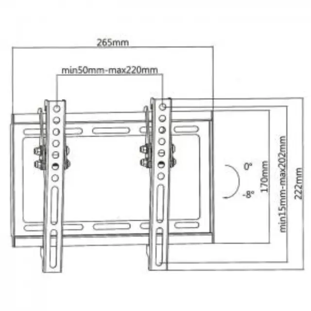 Επιτοίχια βάση στήριξης για τηλεοράσεις LED/LCD/Plasma από 23\" έως 42\". 2