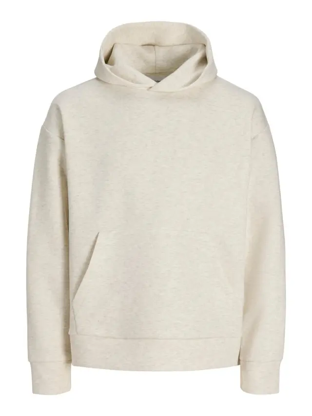 JJEBARRON SWEAT HOOD NOOS - White Melange