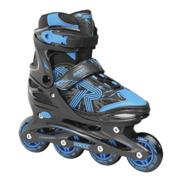 ΠΑΤΙΝΙΑ INLINE ROCES JOCKEY 3.0 ΑΥΞΟΜΕΙΟΥΜΕΝΑ - ΜΑΥΡΟ-ΓΑΛΑΖΙΟ - 30-33