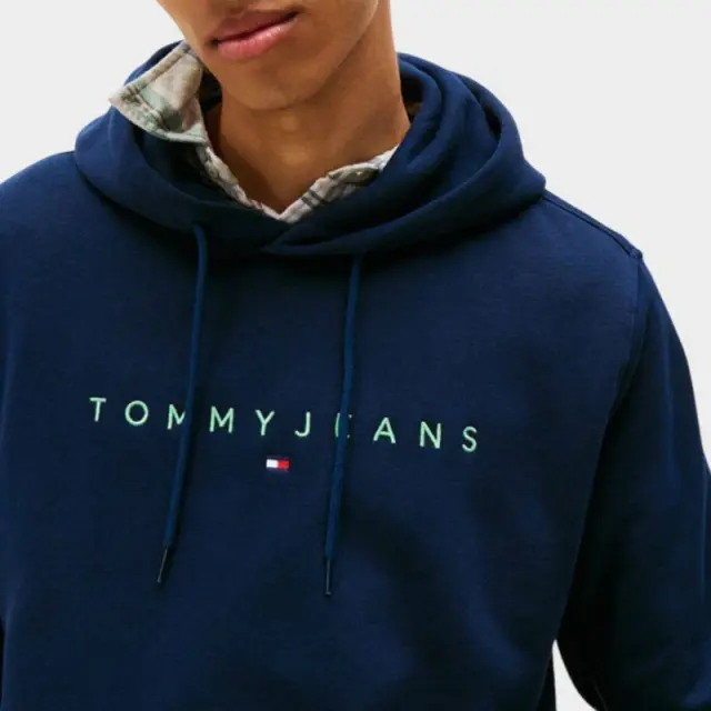 Tommy Hilfiger - Ανδρικό Φούτερ με Κουκούλα και Τσέπες DM0DM20746-0GY Μπλε Σκούρο - 2XL 2