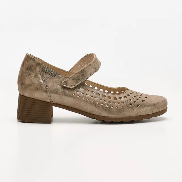 Mephisto Μπαρέτες Γυναικείο δέρμα Χρυσό MEP/GILIA PERF D/TAUPE
