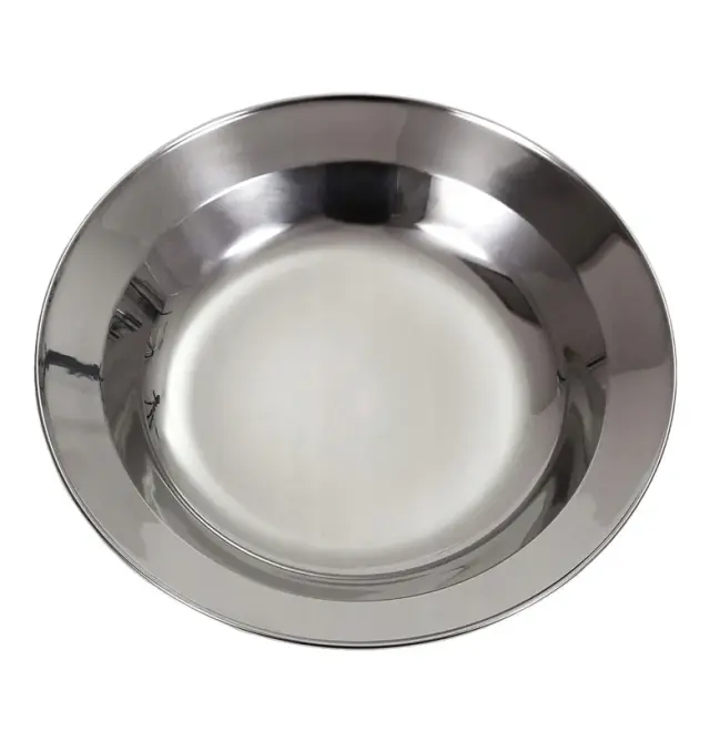 Mil-Tec Plate Deep Stainless Steel-Πιάτο Βαθύ από Ανοξείδωτο Ατσάλι - 02-Silver- Ασημί 3
