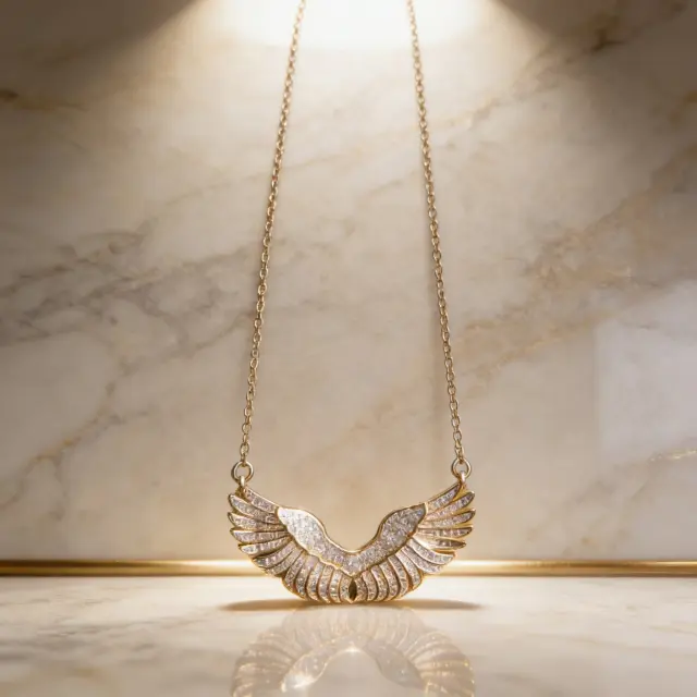 Angel Wings Sparkle Necklace