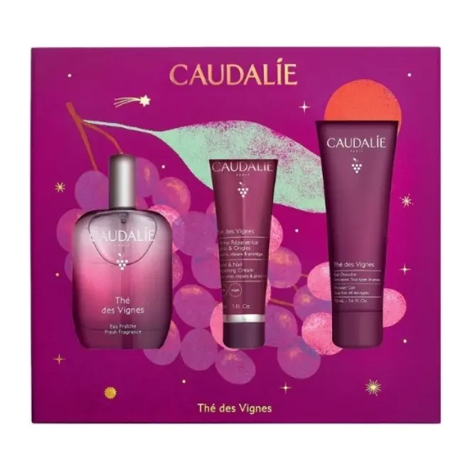 Caudalie The des Vignes Set Άρωμα 50mL, Κρέμα Χεριών & Νυχιών 30mL +Αφρόλουτρο 50mL