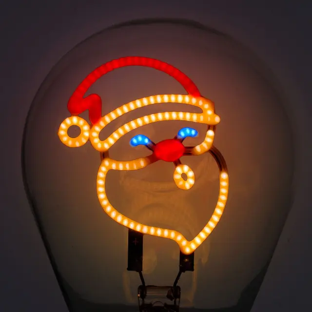 Legami Lightbulb - Shaped Table Lamp - Bulb Fiction - Santa Claus 2