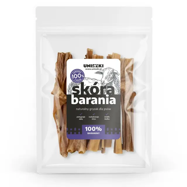 UNISZKI Sheep skin - dog treat - 100g