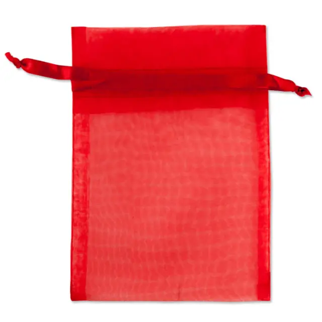 Πουγκί από Οργάντζα 12x9cm, Red - 10τεμ