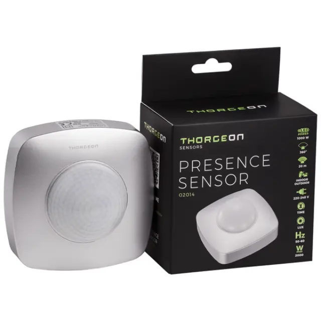 Presence Sensor 20m 2000W IP65 Silver