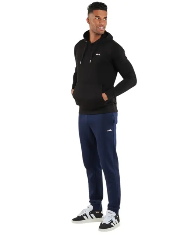 Fila - Ανδρική Μπλούζα Φούτερ Με Κουκούλα Lumezzane FAM0875-80010 Μαύρο 2