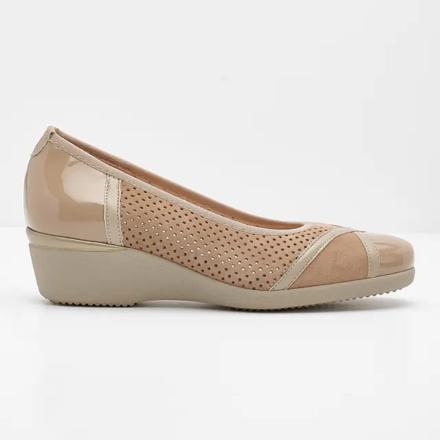 Soffice Sogno Μπαλαρίνες Γυναικείο δέρμα Nubuck Μπεζ ASS/20022 CHAMPAGNE