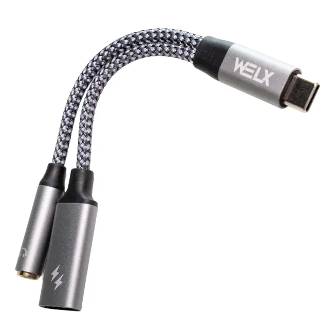 WELX C3 Splitter / USB-C - USB-C 240w – 3.5mm Audio