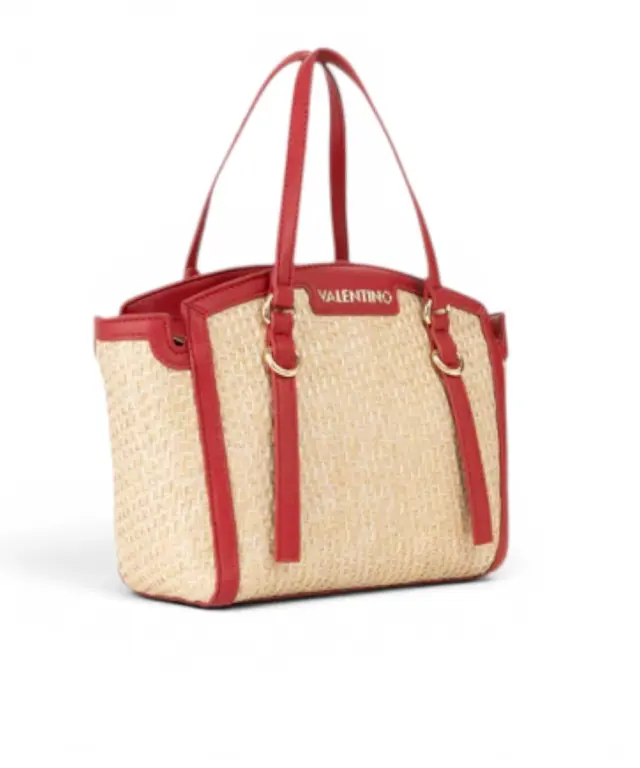 Valentino Bags - Γυναικεία Τσάντα Ώμου Demetra VBS9R904-235 Μπεζ/Κόκκινο 2