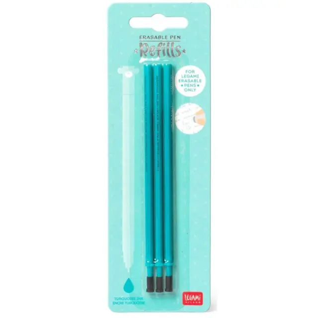 Legami Milano Ανταλλακτικό Μελάνι για Στυλό σε Τιρκουάζ χρώμα 3τμχ REFEP0010 (Legami)