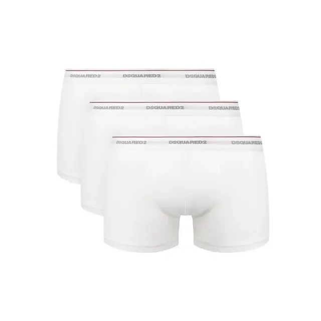 DSQUARED2 Ανδρικό Boxer Classic Logo - Τριπλό Πακέτο, Χρώμα Λευκό - S