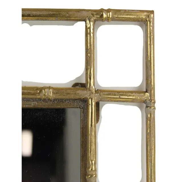Καθρέπτης Χρυσό Μέταλλο 69.5x3x99cm 2
