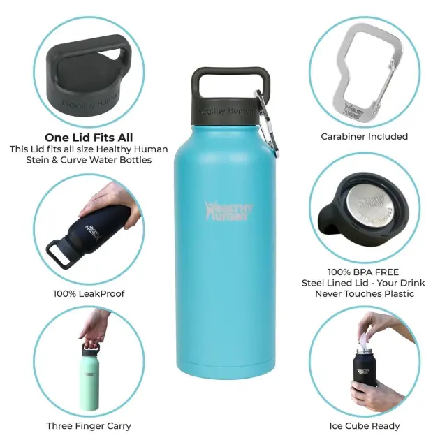 Ανοξείδωτο θερμός HH-SOB68 32oz(946ml)- Stein Bottle Glacier Healthy Human 3