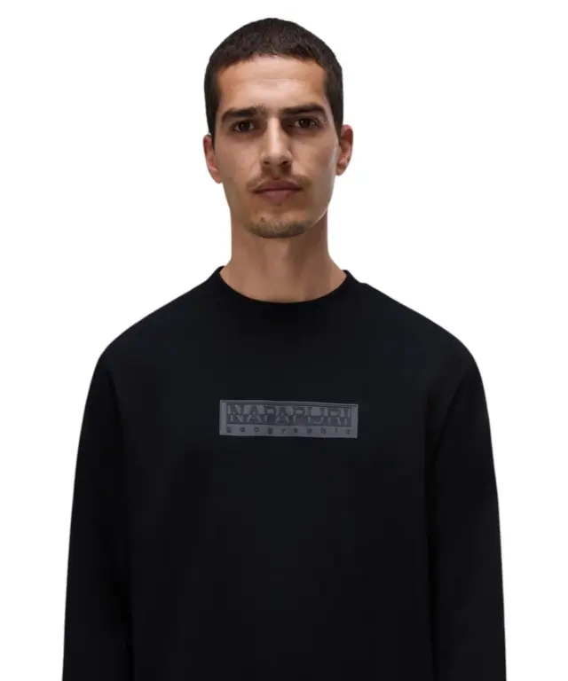 Napapijri - Ανδρικό T-Shirt S-Box Logo NP0A8BC5-941 Μαύρο - S