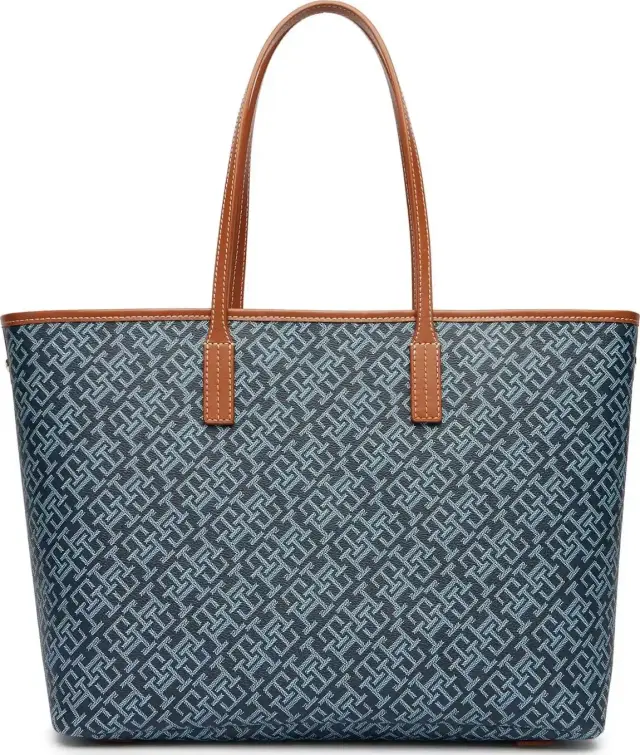 Tommy Hilfiger Γυναικεία Μεγάλη Τσάντα Tote ΤΗ Monoplay Stripe Le Μπλε 3