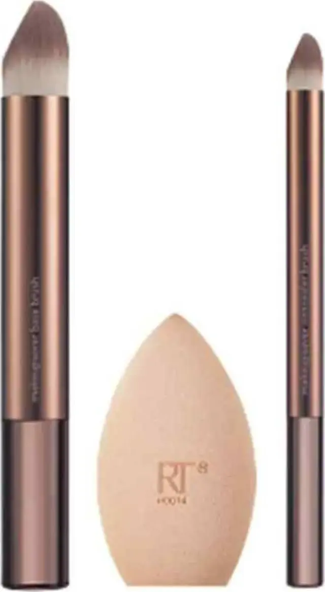 Real Techniques Makeupsaver Sponge + Brush Case Σετ Σφουγγαράκι Μακιγιάζ & Θήκη 2 Τεμάχια