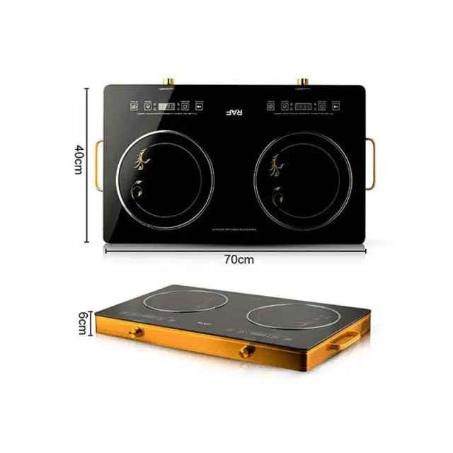 RAF Επιτραπέζια Εστία Κεραμική Διπλή 7000W R.8088 - Infrared Cooker R.8088 97036 2