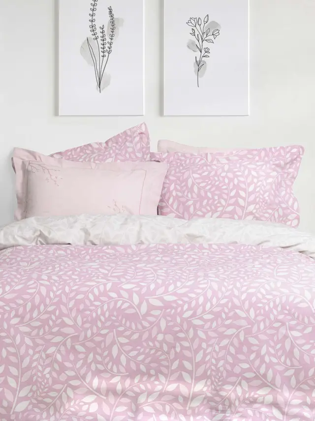 Πάπλωμα 170x240 Μονό Nima Frozen Beige-Pink 100% βαμβακερό 2