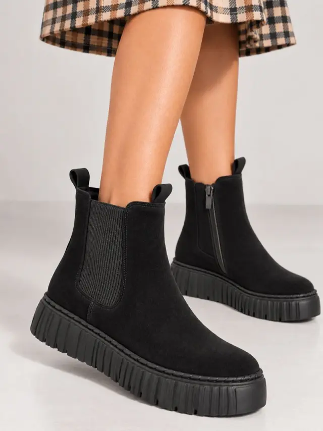 Gabor Μποτάκια Γυναικείο δέρμα Nubuck Μαύρο GAB/801401 002-BLACK - 38 2