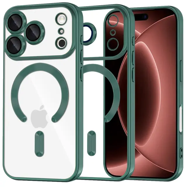 Techsuit® Luxury Crystal MagSafe Θήκη για iPhone 17 Pro Max/18 Pro Max- Deep Green