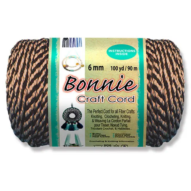 Bonnie Κορδόνι Μακραμέ Ø6mm - Brownie - 90m
