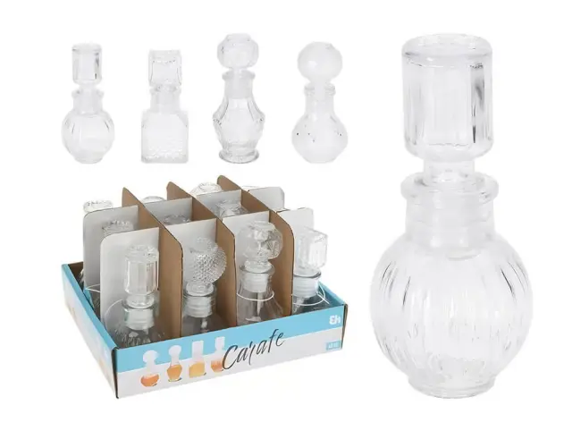 Μπουκάλι με πώμα Excellent Houseware γυάλινο, χωρητικότητας 50ml, σε 4 επιλογές σχεδίου CF5000700 2