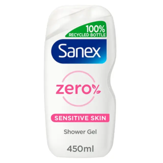 SANEX Shower Gel 450ml Zero% Sensitive Skin