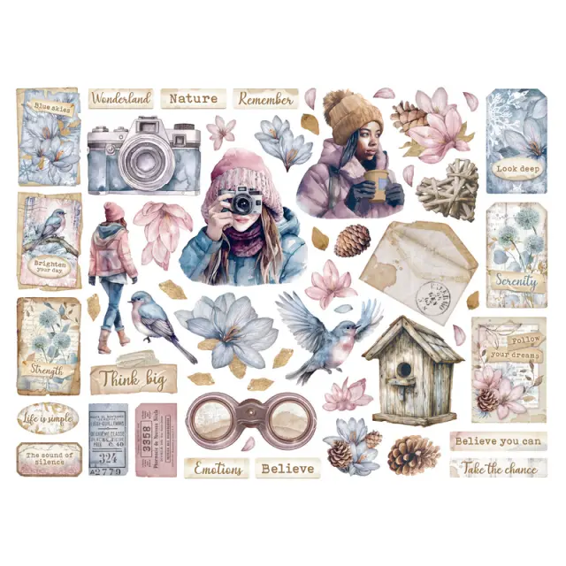 Die Cuts Stamperia, Create Happiness, Dewdrops 2