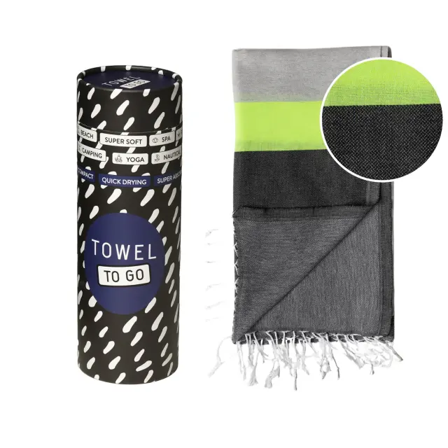 Towel To Go Neon Πετσέτα Θαλάσσης Black