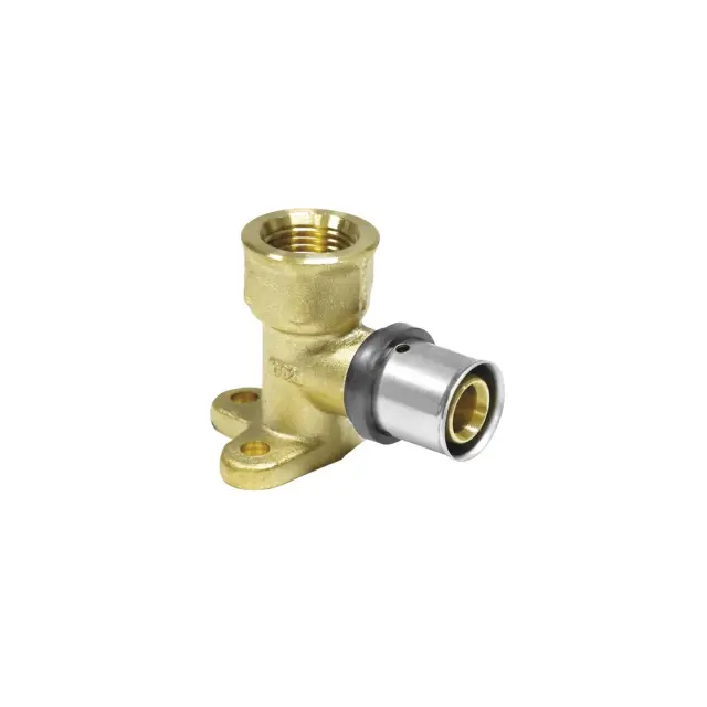 Γωνιά Θηλυκή με Στήριγμα PipeTec Press Πολυστρωματικής 20x2 - 1/2" - 52mm
