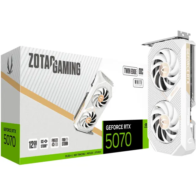 Zotac GeForce RTX 5070 Twin Edge OC White edition (DLSS 4, 3x DisplayPort, 1x HDM)