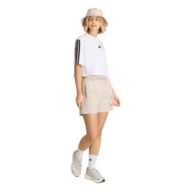 adidas Sportswear Women's 3Stripes Single Jersey Shorts Μπεζ KF1535 (adidas Sportswear) 3