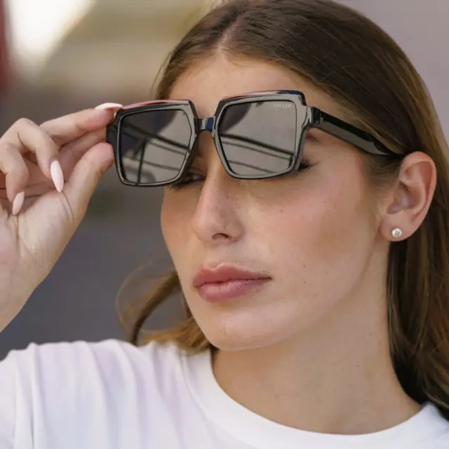 Ghetto Ladies Square Sunglasses Black Frame 3
