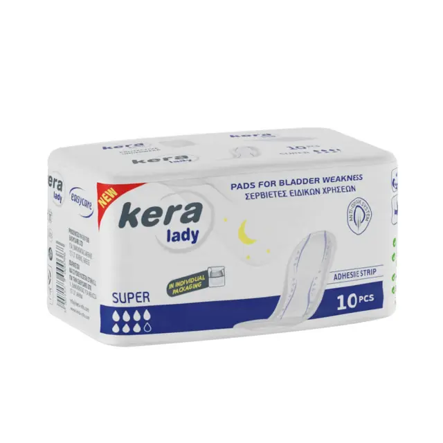 Σερβιέτες ακράτειας kera Lady Super 10 τεμαχίων 2