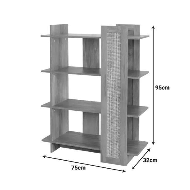 Βιβλιοθήκη Oslo pakoworld sonoma 75x32x95εκ 2