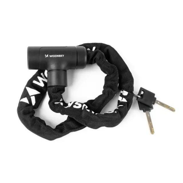 Wozinsky WZR-K2 Keyed Chain Bicycle Lock Black