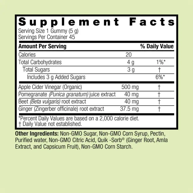 Nature's Answer Apple Cider Vinegar & Ginger Gummies 2
